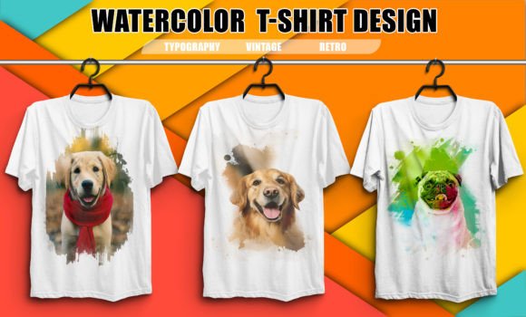 3 Graphic Watercolor Tshirt Design: Vibrant Art for Your Brand