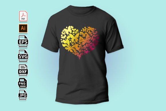 Butterfly in Heart Graphic: A Symbol of Elegance and Emotion