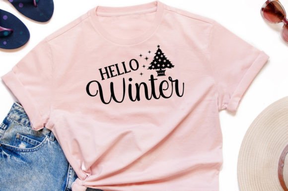 Embrace the Chill: Hello Winter Beautiful Graphic Design