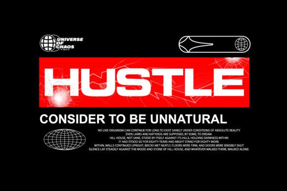 Hustle Graphic Tee: Urban Streetwear Design for Your Brand