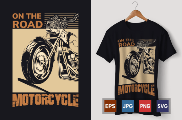 On the Road Motorcycle Graphic Vector: A Bold Asset for Creators