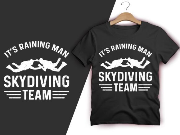 Skydiving Team Raining Men Graphic: A Dynamic Design Asset