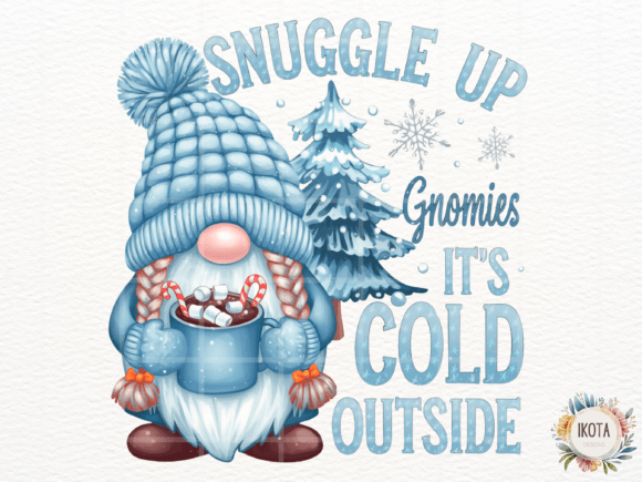 Snuggle Up Gommes Winter Graphic: Your Cozy Design Asset