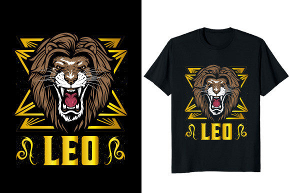 Unleash Your Brand: Leo Zodiac Vintage Graphic T-Shirt Design